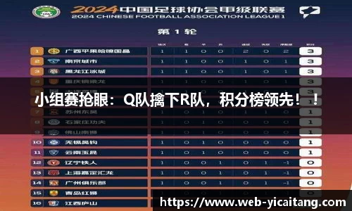 小组赛抢眼：Q队擒下R队，积分榜领先！ !